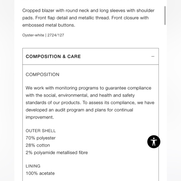 ZARA Structured Metallic Thread Cropped Jacket - Picture 8 of 13